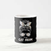 Messy Bandana Cats Owners Cat Moms コーヒーマグカップ (中央)