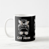 Messy Bandana Cats Owners Cat Moms コーヒーマグカップ (左)