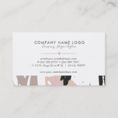 Messy BrushStrokesコンポジシモダン芸術品を気取ったョン 名刺 (裏面)