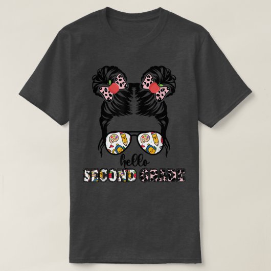 Messy Bunこんにちは2年生チーム2年生バックt Tシャツ (デザイン正面)