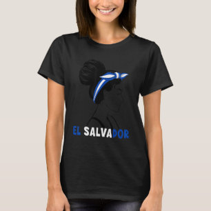 Messy Bunエルサルバドル国旗El Salvadoran女児用 Tシャツ