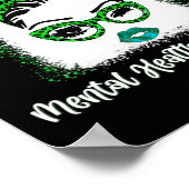 Messy Bunメンタルヘルス認識度リボン月5月 ポスター (角)