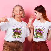 Messy Bun最初のマルディグラおばあちゃん Tシャツ