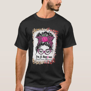 Messy Bun私は生存乳癌認識度 Tシャツ