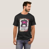 Messy Bun私は生存乳癌認識度 Tシャツ (正面フル)