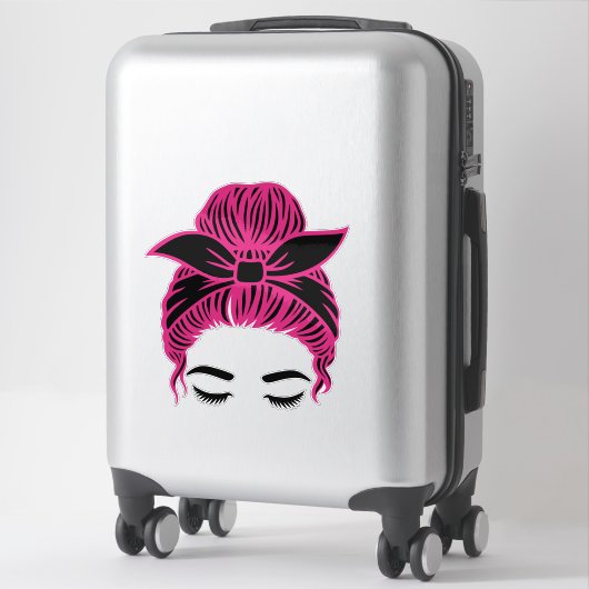 MESSY BUN GIRL [MBG6] シール (スーツケース)