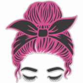 MESSY BUN GIRL [MBG6] シール (正面)