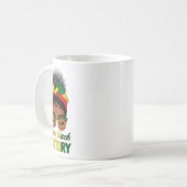 Messy Bun Hair I am Black Historyアフリカ系アメリカ人 コーヒーマグカップ (正面左)