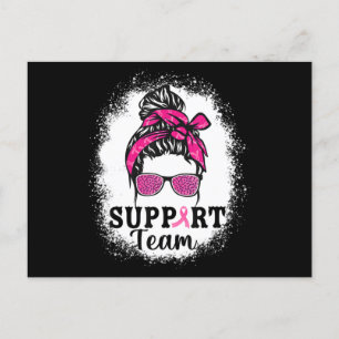 Messy Bun Hair Supportチーム乳がん待ち ポストカード