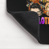 Messy Bun Halloween To Christmas Women Happy Hallo マウスパッド (コーナー)