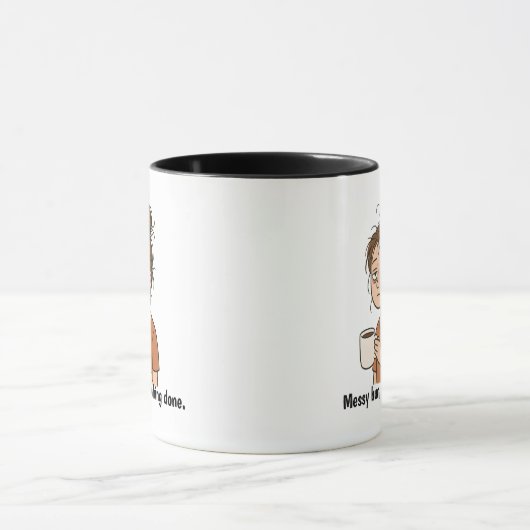 Messy Bun, Nothing Done- Motherhood Mug マグカップ (中央)