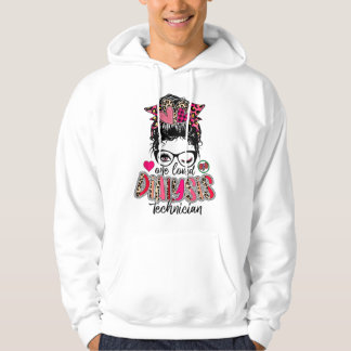 Messy Bun One Loved Dialysis Technician Valentine' パーカ