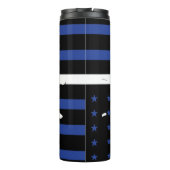 Messy Bun Police Wife Black and Blue タンブラー (裏面)