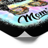 Messy Bun Woman & Monster Truck Mom Life Happy ポスター (角)