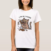Messy cat drinking coffeeT-Shirt Tシャツ (正面)