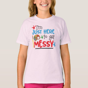 Messy - Girls'Hanes TAGLESS® T-Shirt Tシャツ