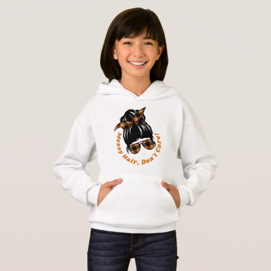 Messy Hair, Don't Care Sweatshirt (正面フル)