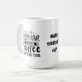 Messy Hair Scrubコーヒーこのナースをしましょおもしろいう コーヒーマグカップ (正面左)