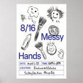 Messy Hands Poster Print Playful Brushstrokes ポスター (正面)