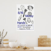 Messy Hands Poster Print Playful Brushstrokes ポスター (キッチン)
