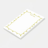 Messy Loops Doodleフレーム名前をカスタムするメモ帳 ポストイット (アングル)