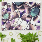 Messy virtual flower in gradient tones キッチンタオル (折り畳み)