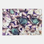 Messy virtual flower in gradient tones キッチンタオル (横)