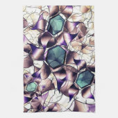 Messy virtual flower in gradient tones キッチンタオル (縦)