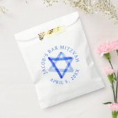 Messy Watercolor Star CUSTOM BAR BAT MITZVAH フェイバーバッグ (封をした状態)