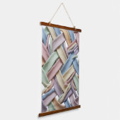 Messy weave Wood Topped Wall Tapestry 吊り下げ型タペストリー (傾斜あり)