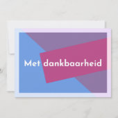 "Met dankbaarheid" サンキューカード (正面)