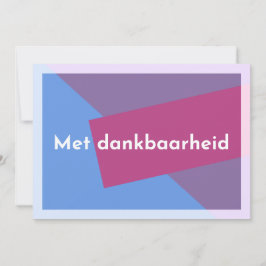 "Met dankbaarheid" サンキューカード