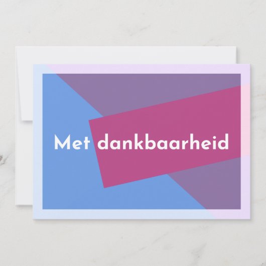"Met dankbaarheid" サンキューカード (正面)