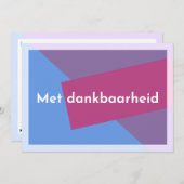 "Met dankbaarheid" サンキューカード (正面/裏面)