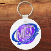 MET ORB SWOOSHロゴ機械技術者テック キーホルダー (正面)