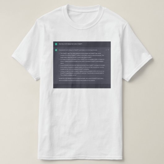 Meta Ironic ChatGPTシャツ Tシャツ (デザイン正面)