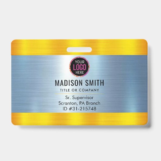 METAL会社ロゴID従業員 バッジ (Front)