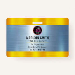 METAL会社ロゴID従業員 バッジ