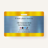 METAL会社ロゴID従業員 バッジ (裏面)