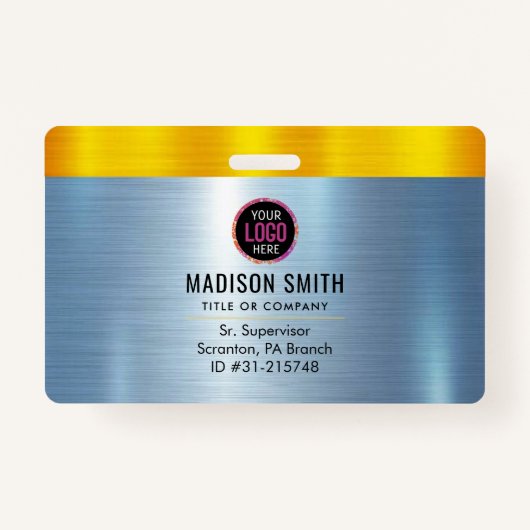 METAL会社ロゴID従業員 バッジ (正面)