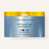 METAL会社ロゴID従業員 バッジ (裏面)