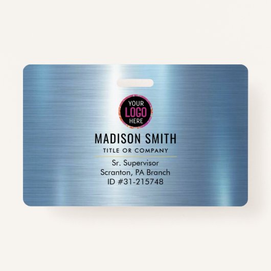 METAL会社ロゴID従業員 バッジ (正面)