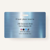 METAL会社ロゴID従業員 バッジ (裏面)