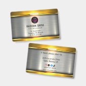 METAL会社ロゴID従業員 バッジ (表裏)