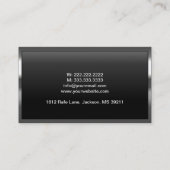 Metal 縁ど  Aerospace Engineer名刺 名刺 (裏面)