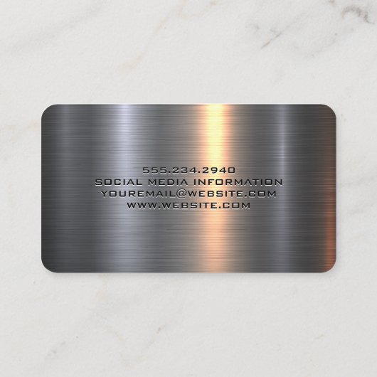 Metal Aluminum Silver | Golfer Swinging 名刺 (裏面)