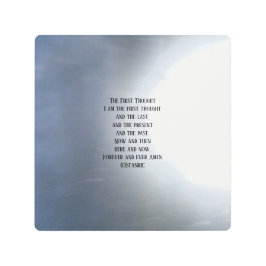 METAL ART THE FIRST THOUGHT POEM メタルプリント