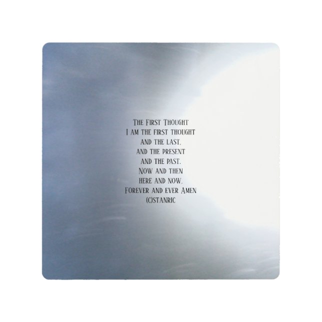 METAL ART THE FIRST THOUGHT POEM メタルプリント (正面)