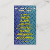 (Metal Contractor Services) Fabrication & Welding 名刺 (裏面)