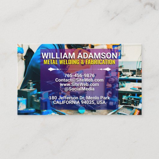 (Metal Contractor Services) Fabrication & Welding 名刺 (正面)